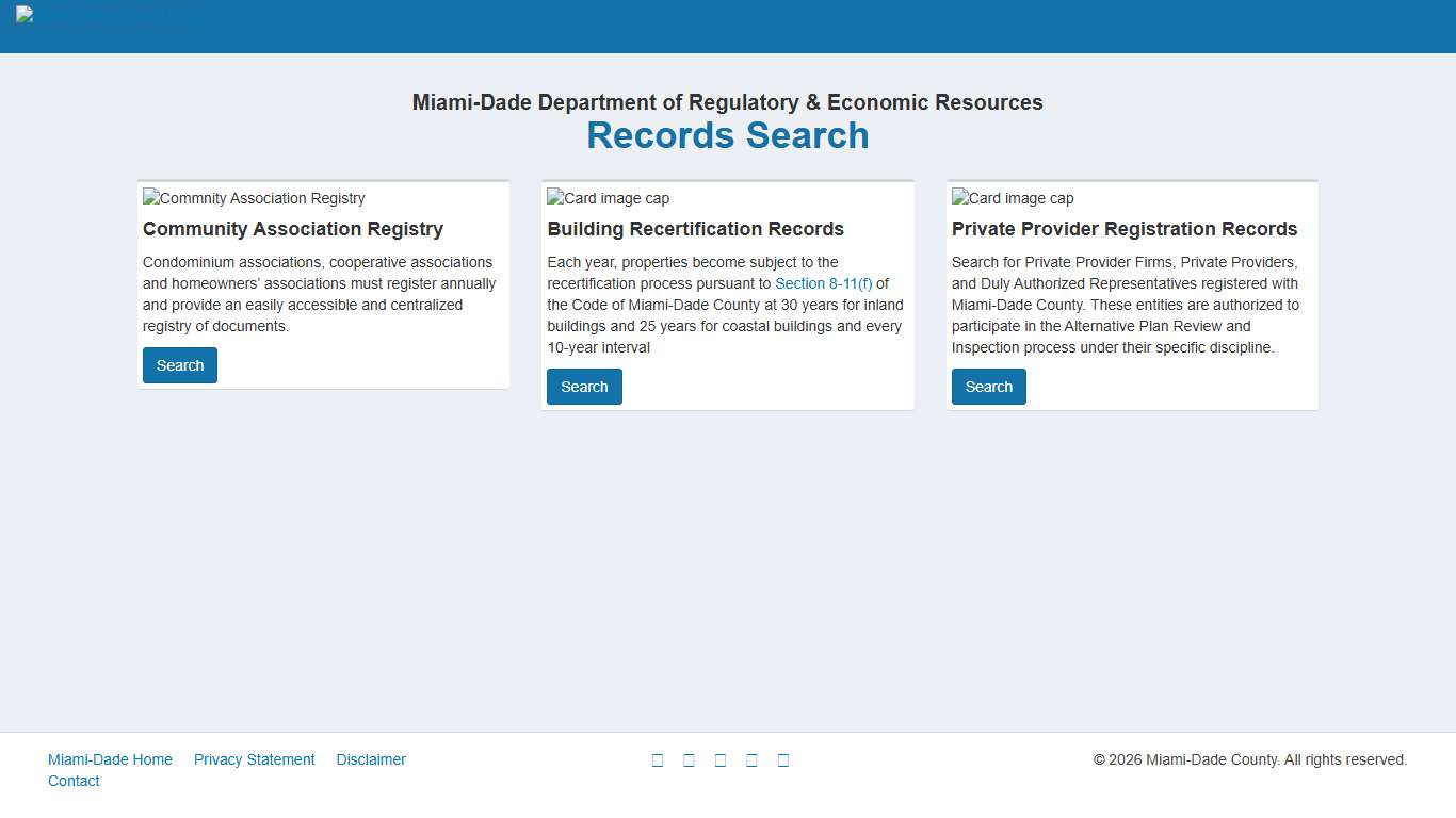 Records Search -
